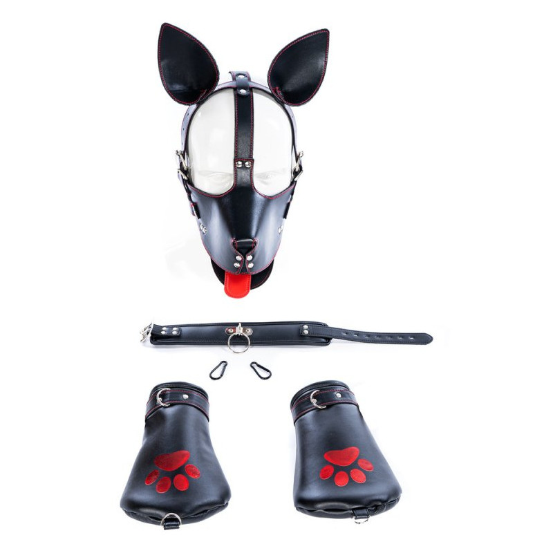 Kinky Puppy Kit Puppy 6 Pièces Noir-Rouge